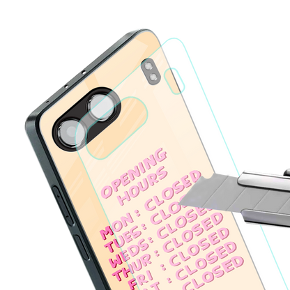 opening hours back phone cover | glass case for oneplus nord 4