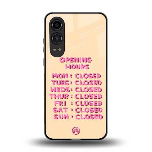 opening hours back phone cover | glass case for oneplus nord ce 4 lite