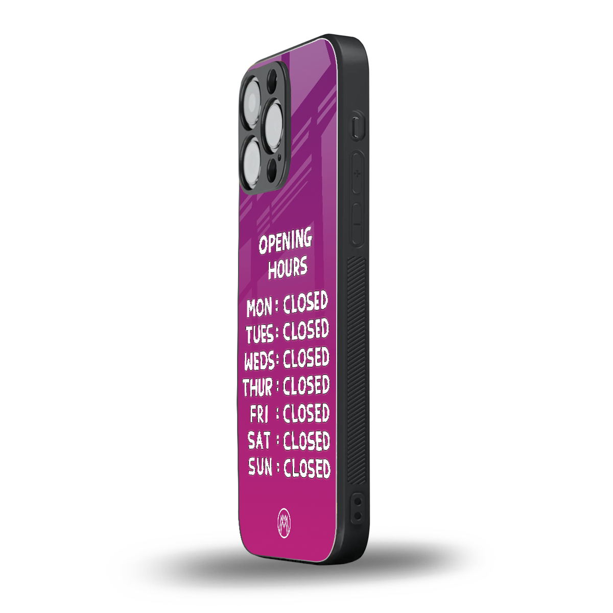 opening hours pink edition back phone cover | glass case for iphone 13 pro max