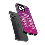 opening hours pink edition back phone cover | glass case for iphone 13 pro