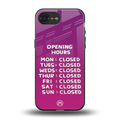opening hours pink edition back phone cover | glass case for iphone 16e
