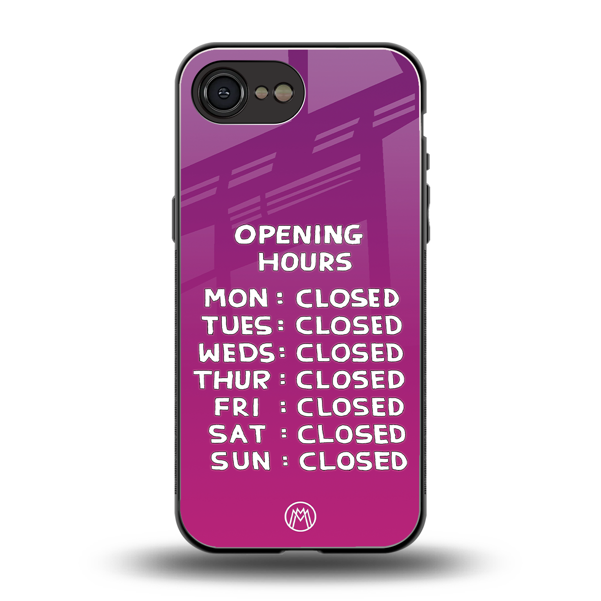 opening hours pink edition back phone cover | glass case for iphone 16e