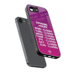 opening hours pink edition back phone cover | glass case for iphone 16e