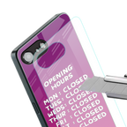 opening hours pink edition back phone cover | glass case for iphone 16e