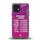 opening hours pink edition back phone cover | glass case for nothing phone 1
