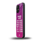 opening hours pink edition back phone cover | glass case for nothing phone 1