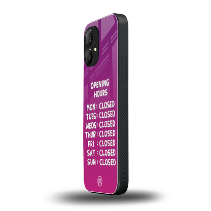 opening hours pink edition back phone cover | glass case for nothing phone 1