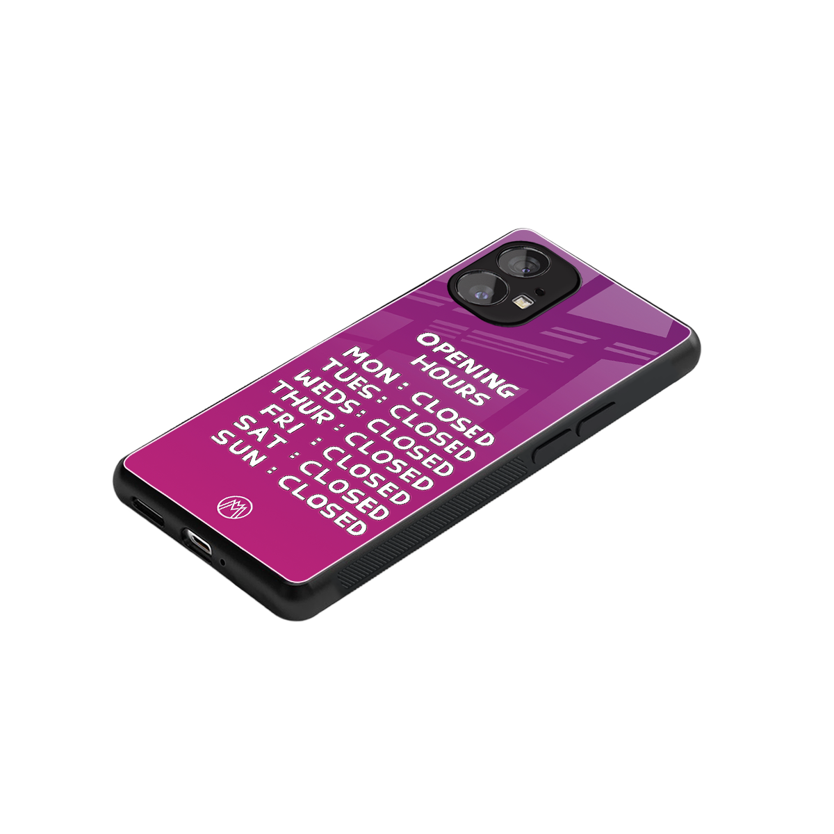 opening hours pink edition back phone cover | glass case for nothing phone 1