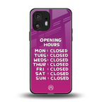 opening hours pink edition back phone cover | glass case for nothing phone 2