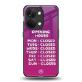 opening hours pink edition back phone cover | glass case for oneplus nord 3