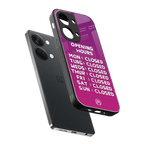 opening hours pink edition back phone cover | glass case for oneplus nord 3