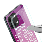 opening hours pink edition back phone cover | glass case for oneplus nord 3
