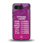 opening hours pink edition back phone cover | glass case for oneplus nord 4