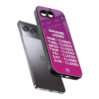 opening hours pink edition back phone cover | glass case for oneplus nord 4