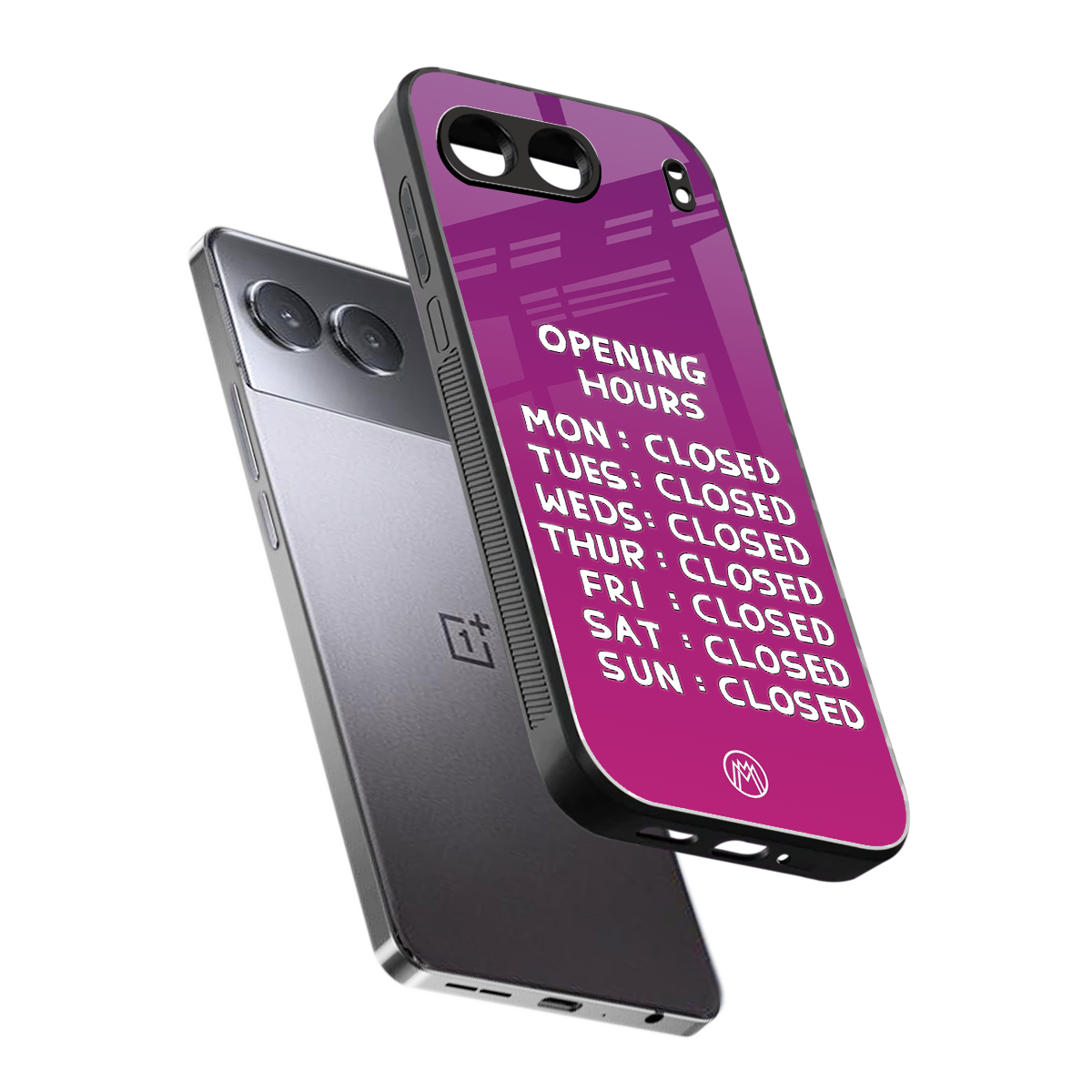 opening hours pink edition back phone cover | glass case for oneplus nord 4
