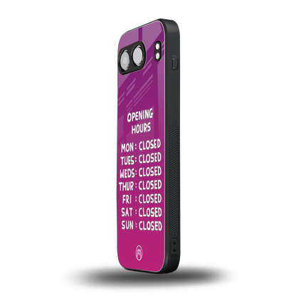 opening hours pink edition back phone cover | glass case for oneplus nord 4