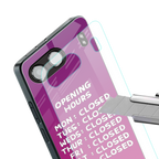 opening hours pink edition back phone cover | glass case for oneplus nord 4