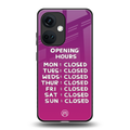 opening hours pink edition back phone cover | glass case for oneplus nord ce 3