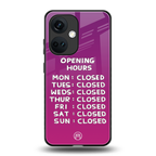 opening hours pink edition back phone cover | glass case for oneplus nord ce 3