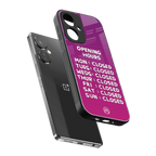 opening hours pink edition back phone cover | glass case for oneplus nord ce 3