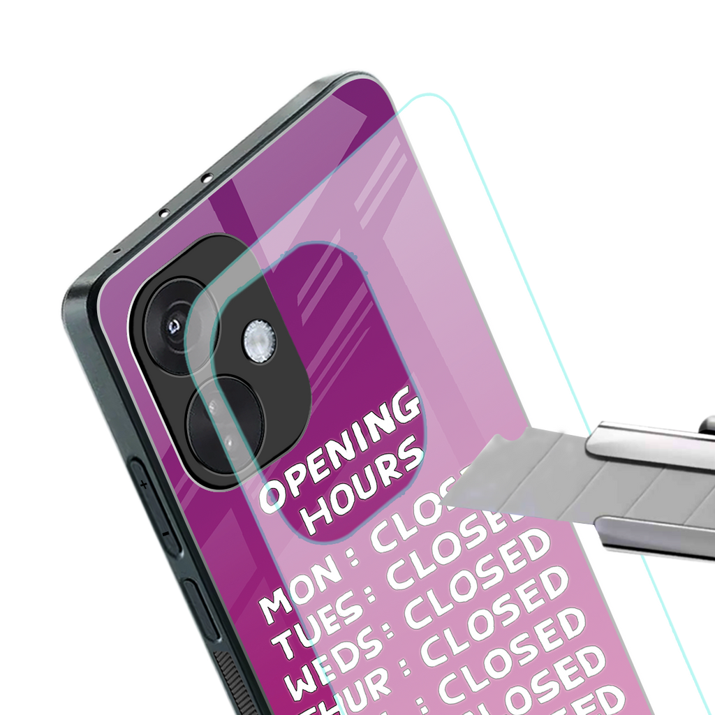 opening hours pink edition back phone cover | glass case for oneplus nord ce 3