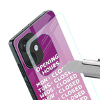 opening hours pink edition back phone cover | glass case for oneplus nord ce 3