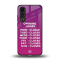 opening hours pink edition back phone cover | glass case for oneplus nord ce 4 lite