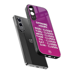 opening hours pink edition back phone cover | glass case for oneplus nord ce 4 lite