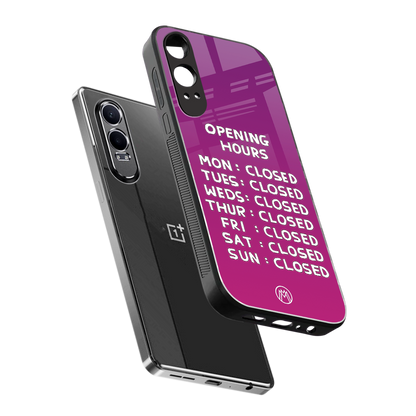 opening hours pink edition back phone cover | glass case for oneplus nord ce 4 lite
