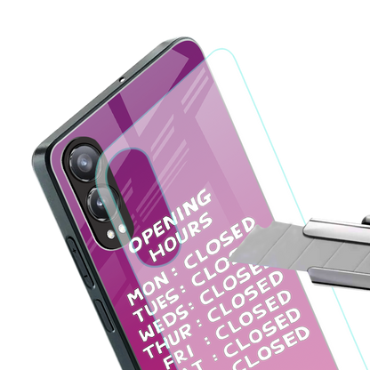 opening hours pink edition back phone cover | glass case for oneplus nord ce 4 lite