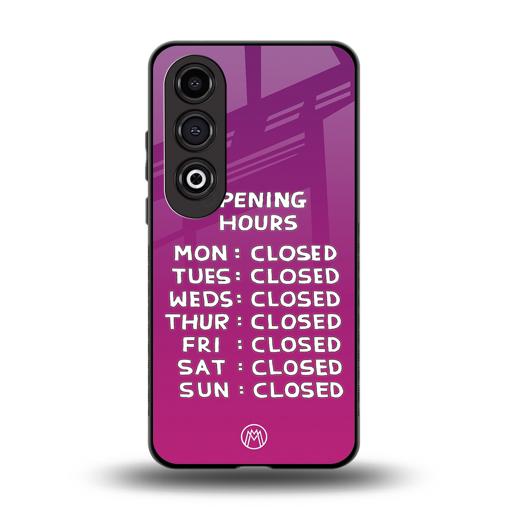 opening hours pink edition back phone cover | glass case for oneplus nord ce 4