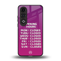 opening hours pink edition back phone cover | glass case for oneplus nord ce 4