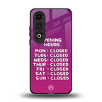 opening hours pink edition back phone cover | glass case for oneplus nord ce 4