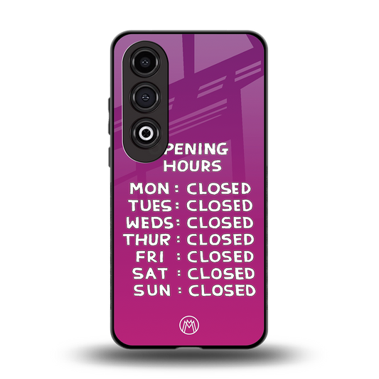 opening hours pink edition back phone cover | glass case for oneplus nord ce 4