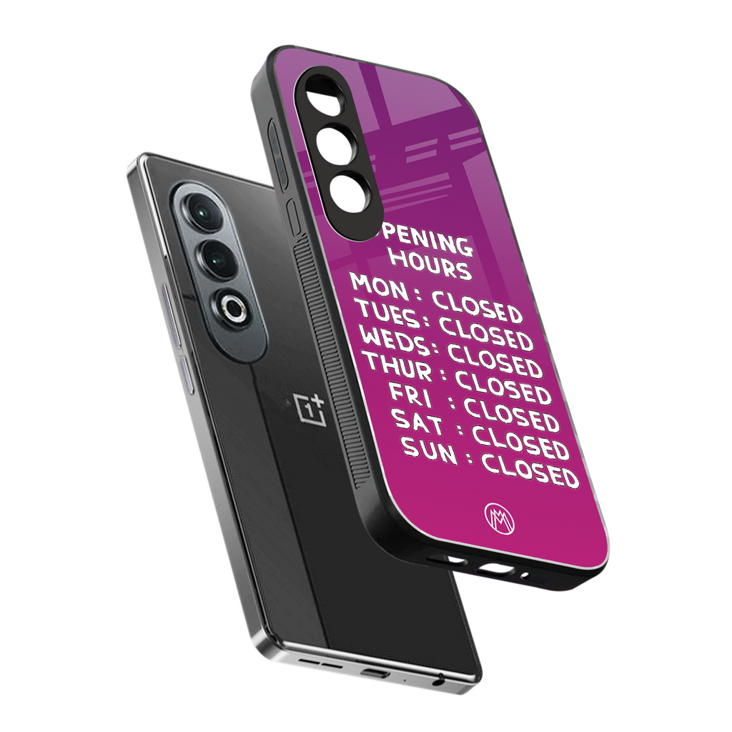 opening hours pink edition back phone cover | glass case for oneplus nord ce 4