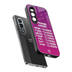 opening hours pink edition back phone cover | glass case for oneplus nord ce 4