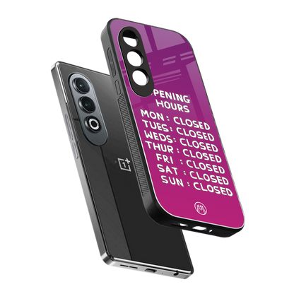 opening hours pink edition back phone cover | glass case for oneplus nord ce 4