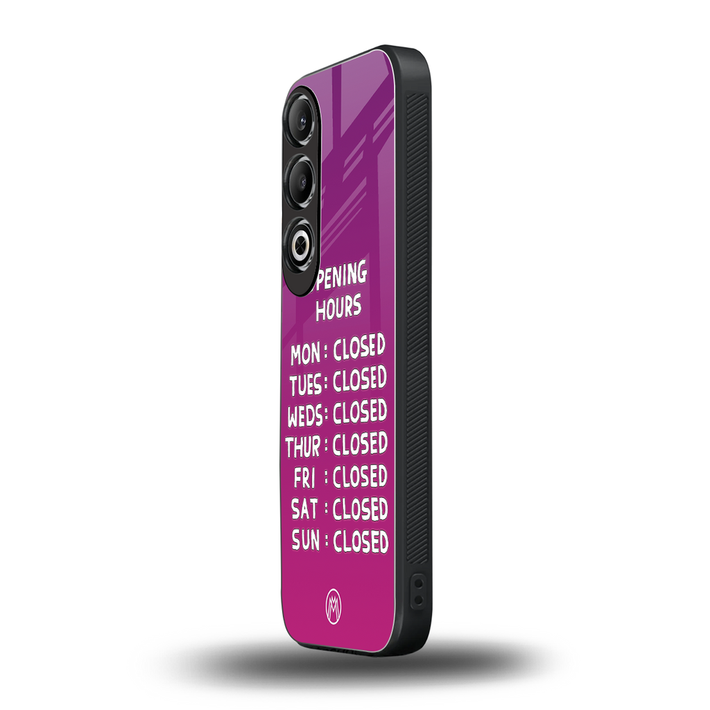 opening hours pink edition back phone cover | glass case for oneplus nord ce 4