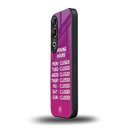 opening hours pink edition back phone cover | glass case for oneplus nord ce 4