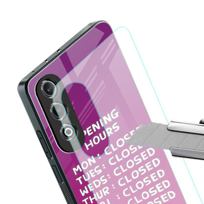 opening hours pink edition back phone cover | glass case for oneplus nord ce 4