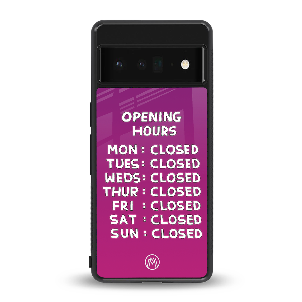 opening hours pink edition back phone cover | glass case for google pixel 6 pro