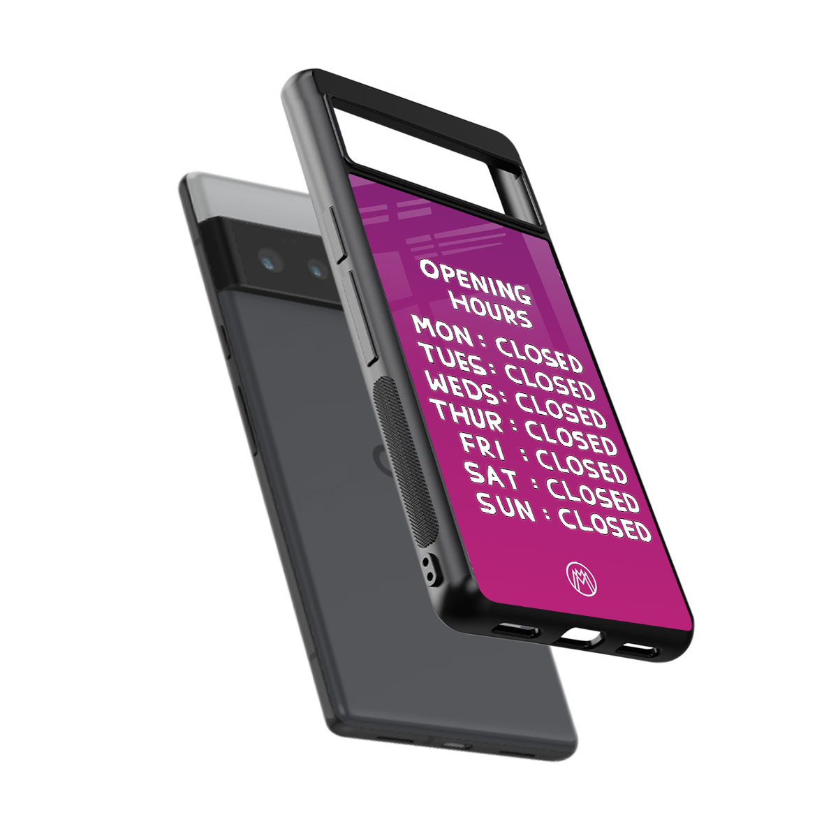 opening hours pink edition back phone cover | glass case for google pixel 6 pro