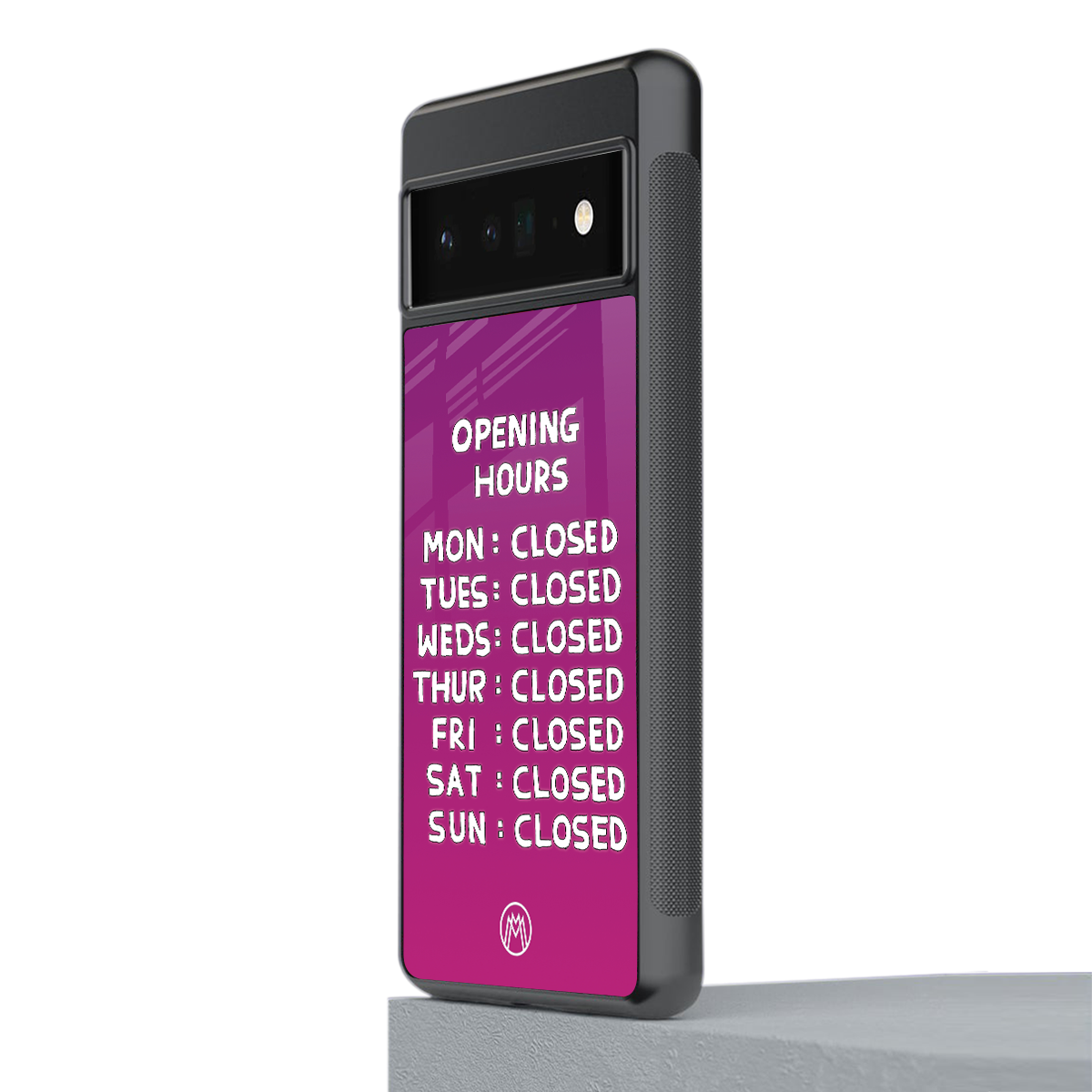 opening hours pink edition back phone cover | glass case for google pixel 6 pro
