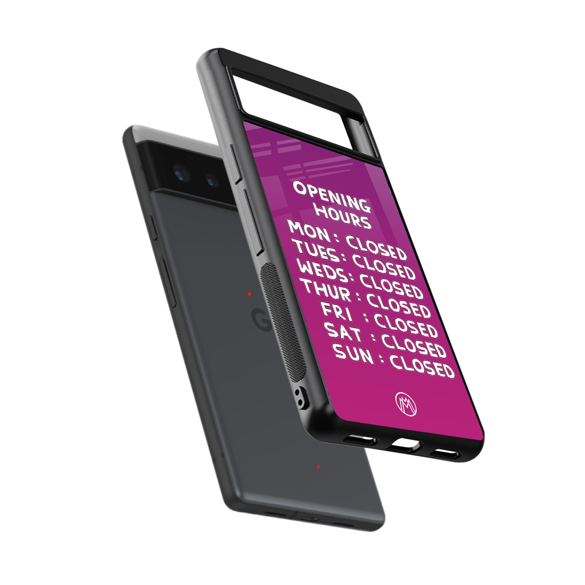 opening hours pink edition back phone cover | glass case for google pixel 6