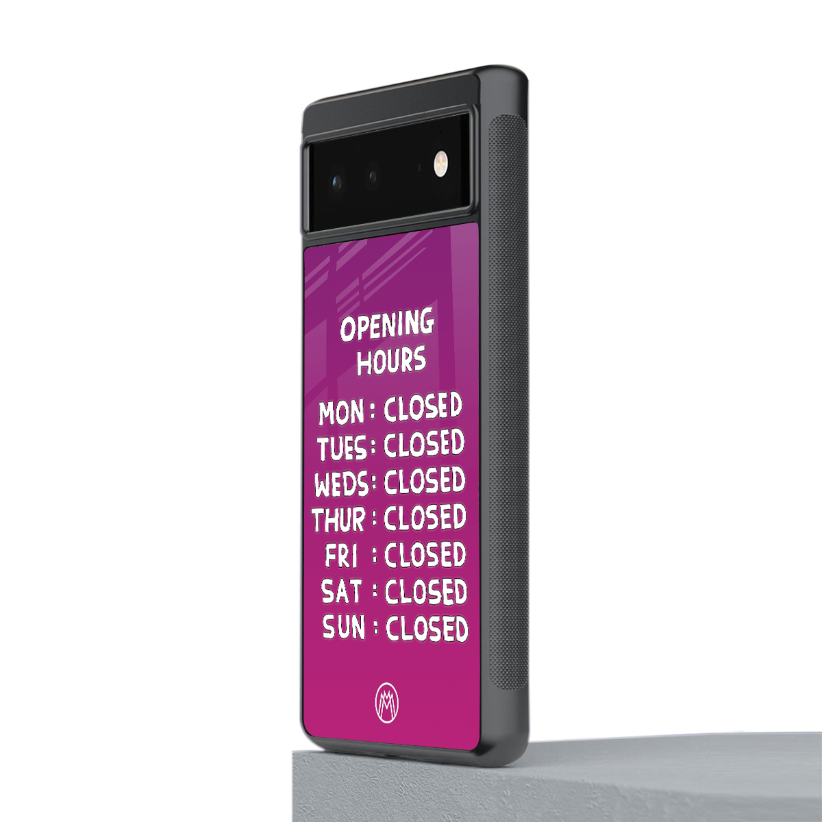 opening hours pink edition back phone cover | glass case for google pixel 6