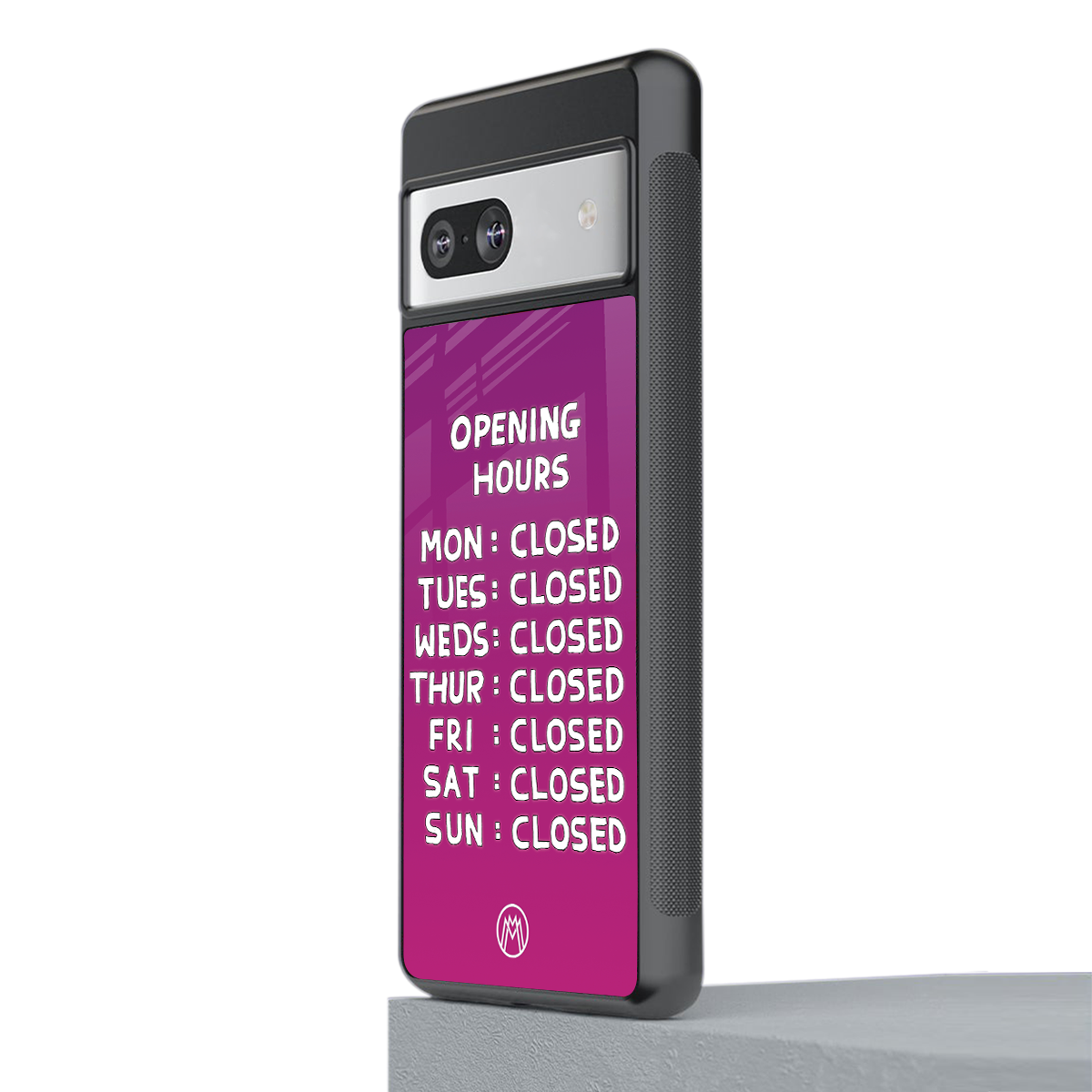 opening hours pink edition back phone cover | glass case for Google Pixel 7