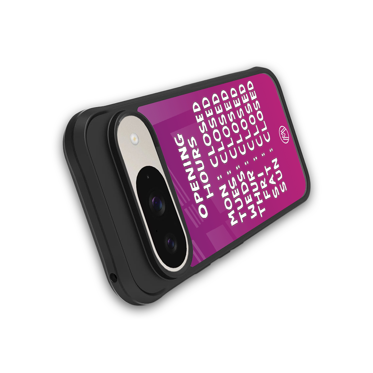opening hours pink edition back phone cover | glass case for google pixel 9
