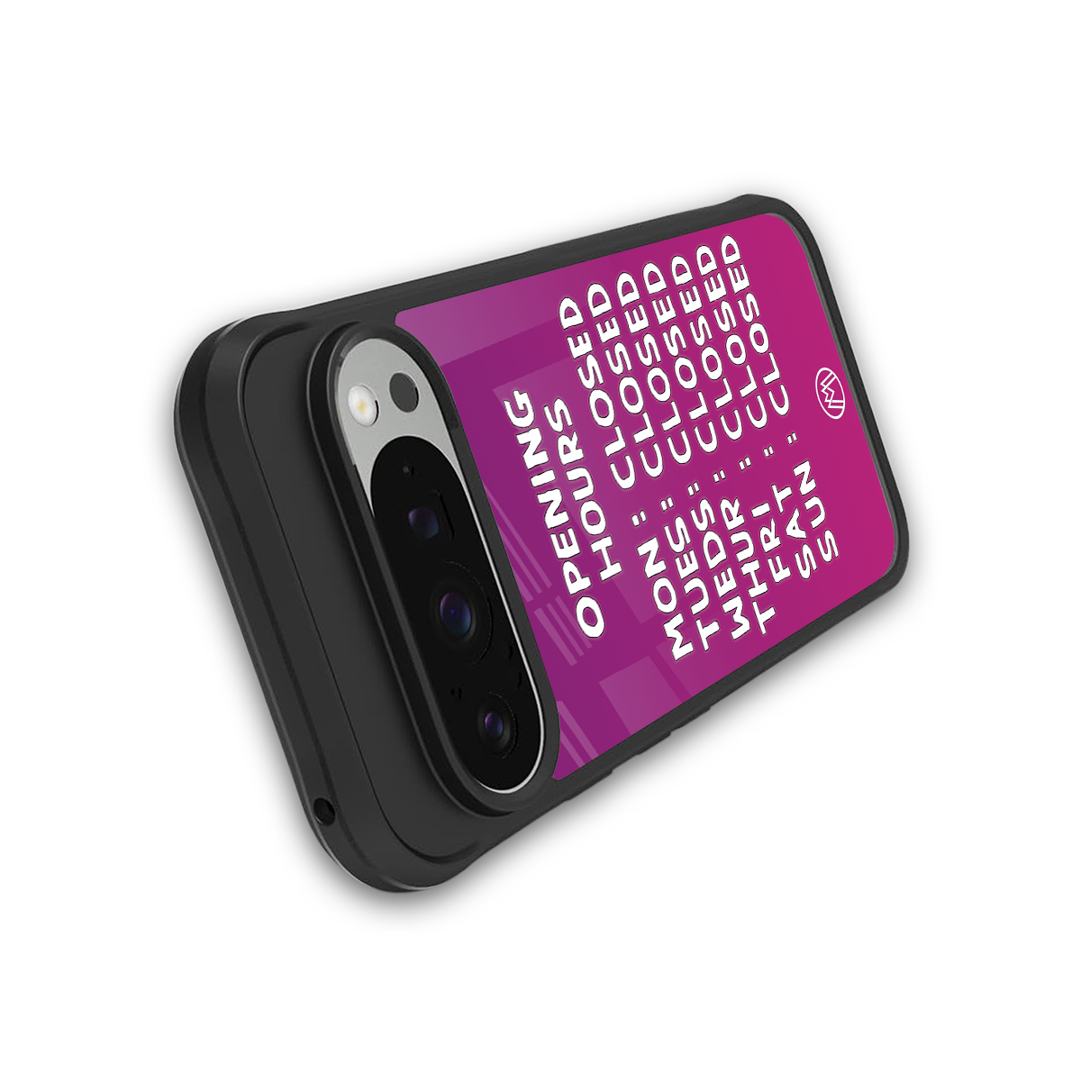 opening hours pink edition back phone cover | glass case for google pixel 9 pro xl