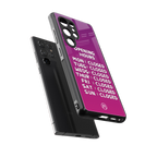 opening hours pink edition back phone cover | glass case for samsung galaxy s25 ultra