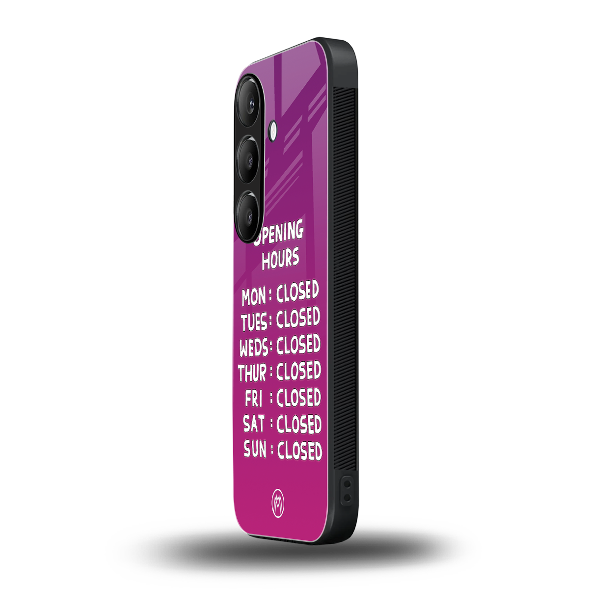 opening hours pink edition back phone cover | glass case for samsung galaxy s24 plus